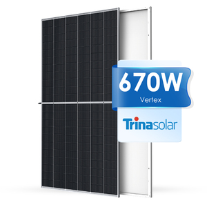 Yüksek verimli Trina güneş panelleri 670W 660W 650W Topcon N tipi yarım hücre <span class=keywords><strong>PV</strong></span> panelleri Bifacial güneş paneli - Product Image 1