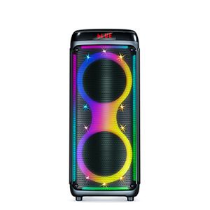 Portable Bluetooth Karaoke Speaker <strong>System</strong> - Audio Recording <strong>Function</strong>, 32 GB USB/SD Card Support, Built-in Rechargeable Battery,
