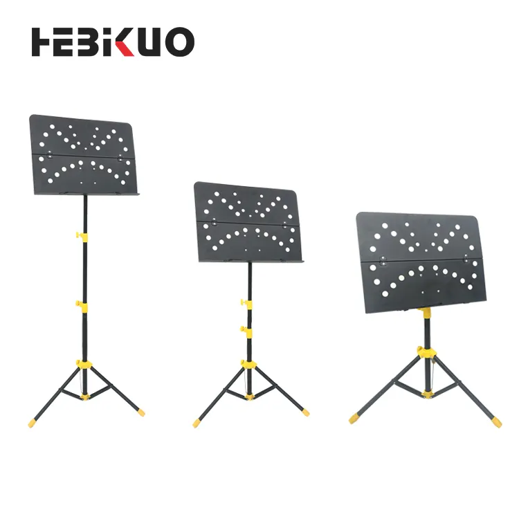 Heikuo PA-520 suporte dobrável para música, tripé para painel, comando, nota musical, ferro ajustável