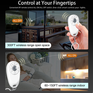 Interruttori di controllo remoto con codice di apprendimento da 433 MHz con telecomando da 300 piedi con ricevitore da 10A per illuminazione domestica - Product Image 5