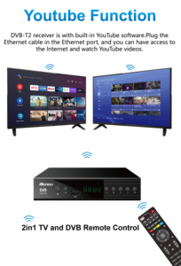 メタルハウジングフルHD 1080PデジタルTVレシーバーセットトップボックスDVB -T2デコーダHEVC Stb H.265セットトップボックス - Product Image 6