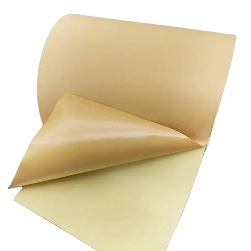 Etiqueta de papel Kraft, Rollo Jumbo 70g, etiqueta autoadhesiva de papel Kraft marrón, rollo jumbo Kraft, rollo de materiales de etiquetas acrílicas