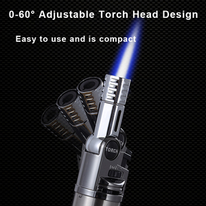 Gf-910 Dễ Dàng Để Điền Vào Ngọn Đuốc Kim Loại Có Thể Điều Chỉnh Ngọn Đuốc Khí Butan Van Nạp Lại Với Khóa An Toàn - Product Image 4