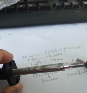 20年工厂定制不锈钢丝杠TR0802，螺母内有弹簧