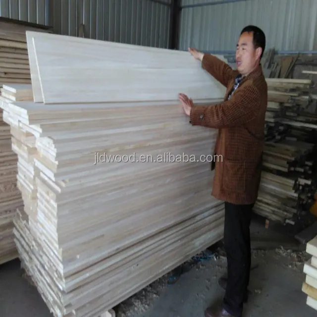 ปรับแต่งขนาดได้1200*2400*20มม. Bb Sawn Poplar ไม้ไม้ Paulownia ท่อนไม้แผงร่วมสำหรับงานไม้