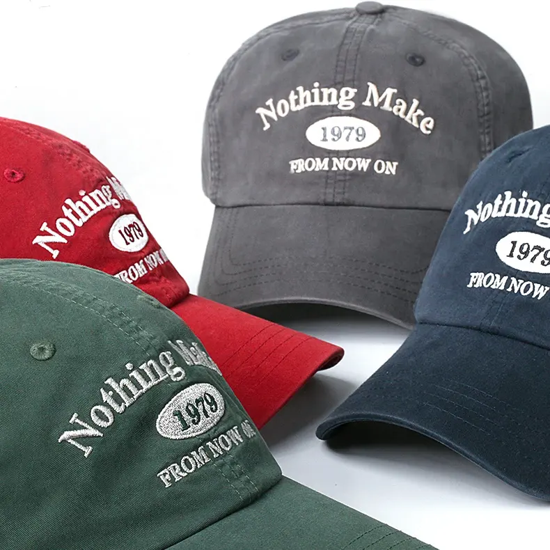 [Fábrica de sombreros] BSCI 100% algodón lavado gorra de béisbol vintage logotipo personalizado bordado desgastado sarga liso 5 6 paneles papá sombrero