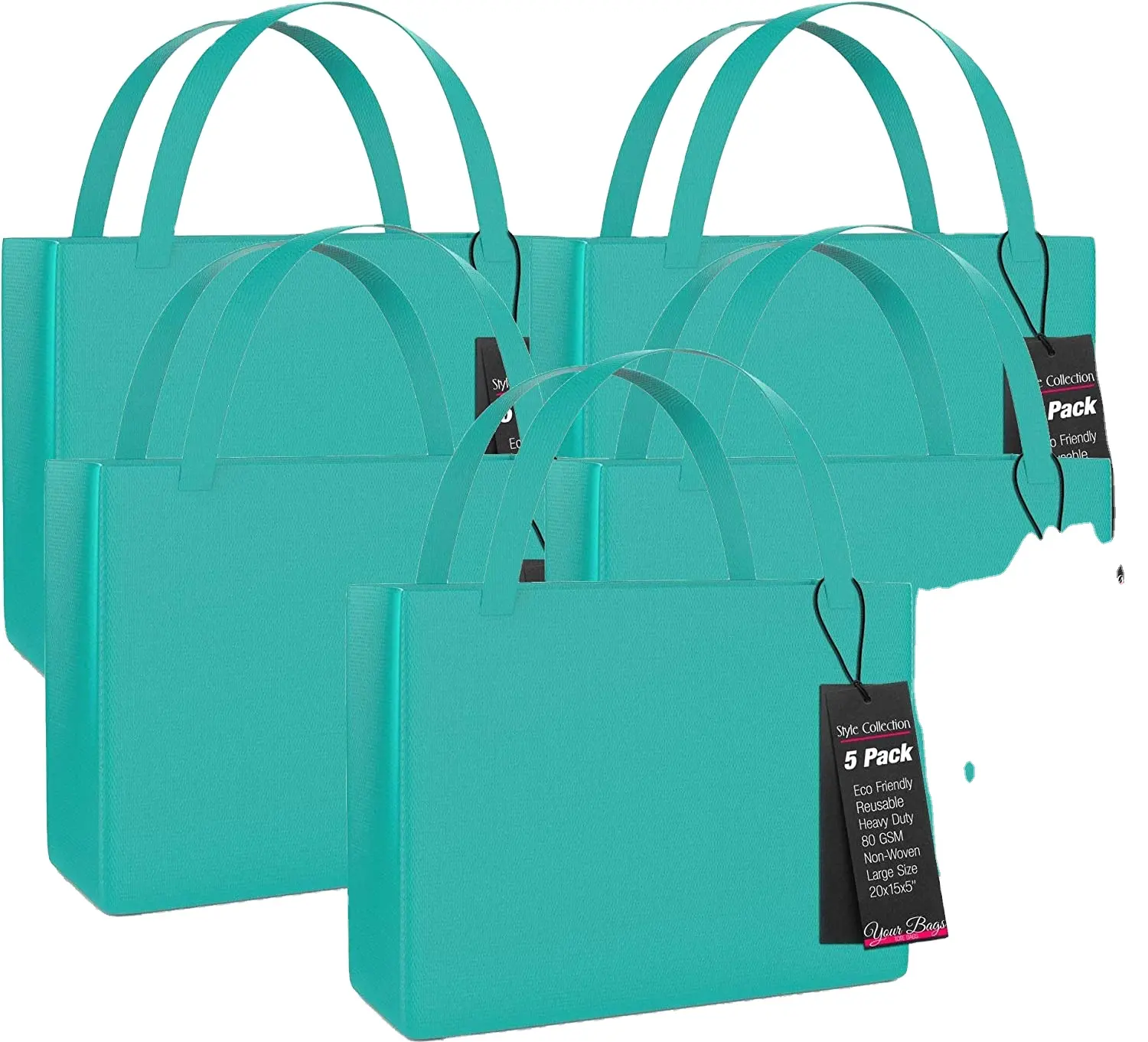 Kunden spezifische wieder verwendbare Einkaufstasche aus recyceltem Öko-Vlies mit Logo Biologisch abbaubare, verstärkte Einkaufstaschen