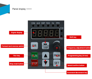 750W单相三相输入调速逆变器220V变频器，用于主轴电机 - Product Image 6