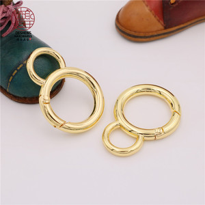 ตะขอสปริงสำหรับกระเป๋าและพวงกุญแจ DIY,ห่วงหัวเข็มขัดโลหะแบบเรียบ - Product Image 3