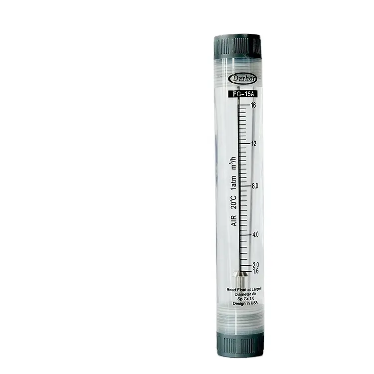 Gratis Oem Cilinder Waterstroom Meter 10-70lpm Ro Water Rotameter Vloeistof In Lijn Flow Meter Acryl Klem