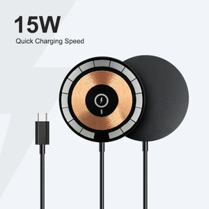 Almohadilla de carga inalámbrica de carga rápida máxima de 15W para iPhone 12 o superior, eléctrica magnética con entrada de 9V/2A y salida de 5V/3A - Product Image 2