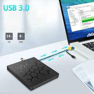 便携式USB 3.0光驱/DVD播放器外置光盘刻录机，带TF sd卡读卡器外置DVD驱动器，适用于笔记本电脑台式机 - Product Image 3