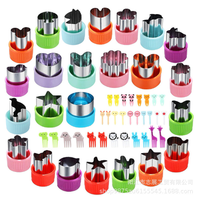 Color optional - 54-piece set of fruit cutting die