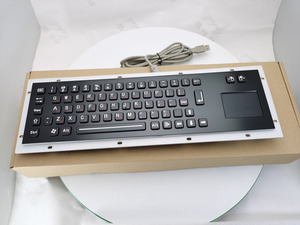 Black metal <strong>computer</strong> <strong>keyboard</strong> with touchpad with customize layout - Product Image 5