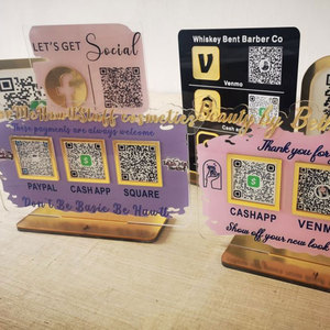 Triple Qr <strong>Code</strong> Business Acrylic Qr <strong>Code</strong> Sign Payment Stand Plaque Display Cash <strong>App</strong> <strong>Scan</strong> and Pay Sign Qr <strong>Code</strong> Holder - Product Image 5