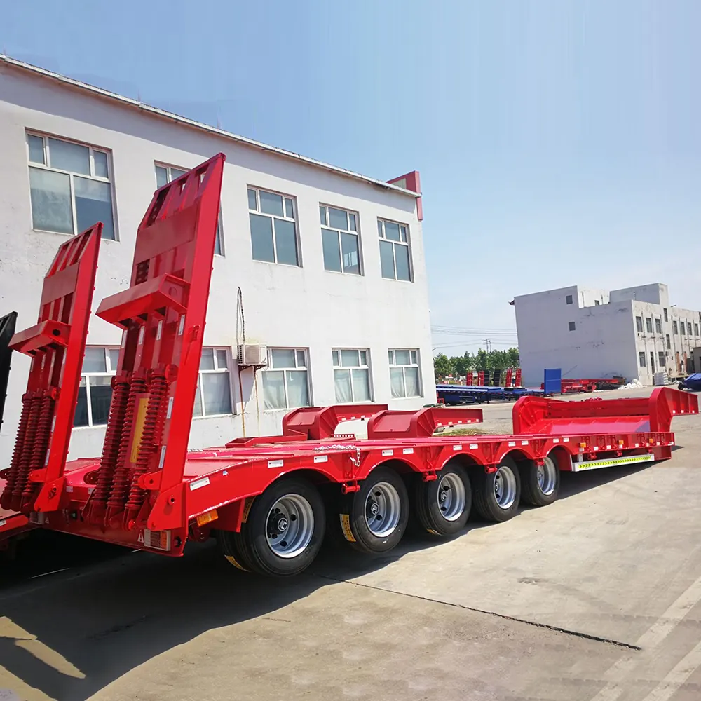 Semirremolque de camión de carga baja semirremolque de plataforma baja/semirremolque de plataforma baja a la venta