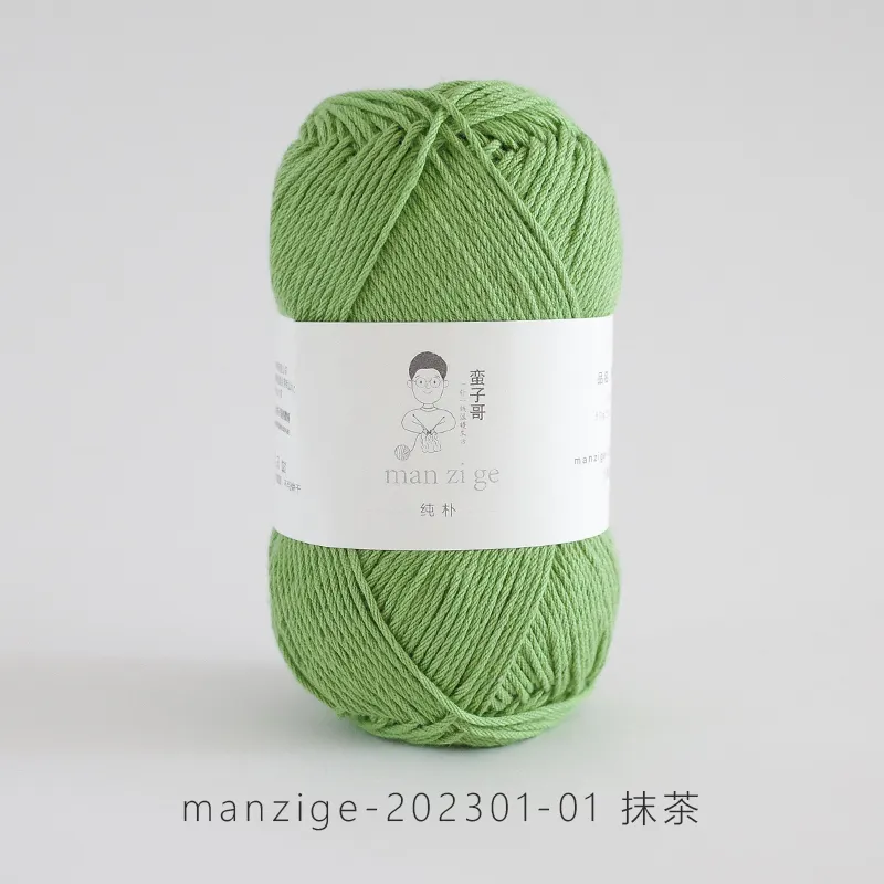 Maglione lavorato a mano in lana di puro cotone 100% filo fai da te cappello da bambino sciarpa filo