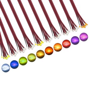 OEM DC 3V 5V 12V 0402 0603 0805 1206 <strong>LED</strong> With Lead Cable SMD PreWire RGB Full Color Scale Model Train Micro Railway Wired Diode - Product Image 1