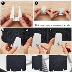 4 pcs hiện đại Acoustic Panels 16x20 inch sự riêng tư bàn Divider âm thanh hấp thụ 29db giảm tiếng ồn văn phòng <span class=keywords><strong>separator</strong></span> trực quan - Product Image 5