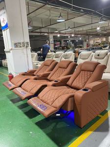 Canapé sectionnel inclinable de cinéma maison moderne Expérience cinématographique élégante Chaise de cinéma maison Caractéristique de massage Cuir synthétique - Product Image 5