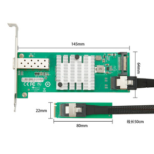 Scheda Ethernet da 10GbE M.2 a doppia porta SFP + fibra, Chipset Intel JL82599EN per Server e Workstation ad alte prestazioni
