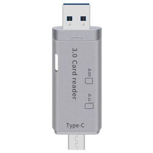 SD读卡器USB Type C USB 3.0 OTG存储卡适配器便携式2插槽，用于TF SD Micro Windows Linux PC笔记本电脑 - Product Image 2