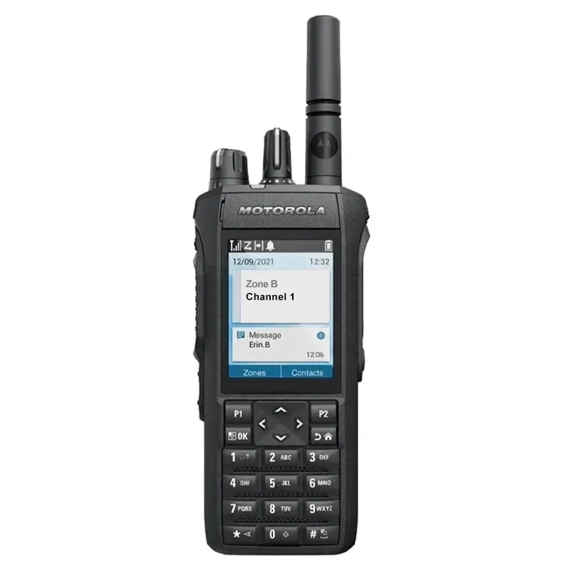 R7 Motorola portátil digital Motorola R7 radio bidireccional a prueba de explosiones banda dual Walkie Talkie teclado completo R7A GPS