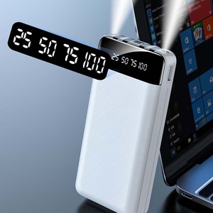 10000mAh Ultra Slim Fast Charger Power Bank 4 <strong>Output</strong> 1 <strong>Input</strong> Digital Display LED Light Built-In USB Cable 18650 Lithium Battery - Product Image 2