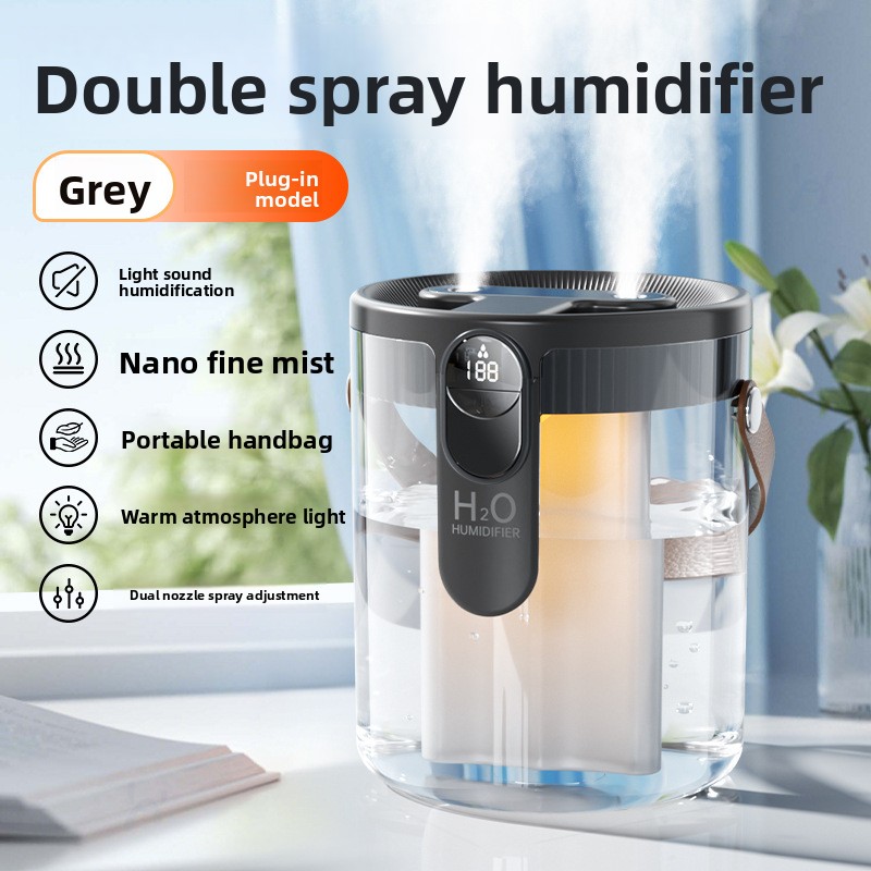 Gray-double nozzle-usb plug-in-warm nightlight