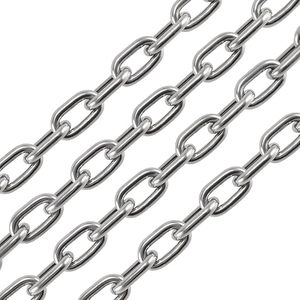 304 Stainless Steel Coil <strong>Chain</strong>, 6mm X 4mThick <strong>Proof</strong> Coil <strong>Chain</strong> Heavy Duty Metal <strong>Chain</strong> for Home Outdoor Camping Hanging Etc - Product Image 3