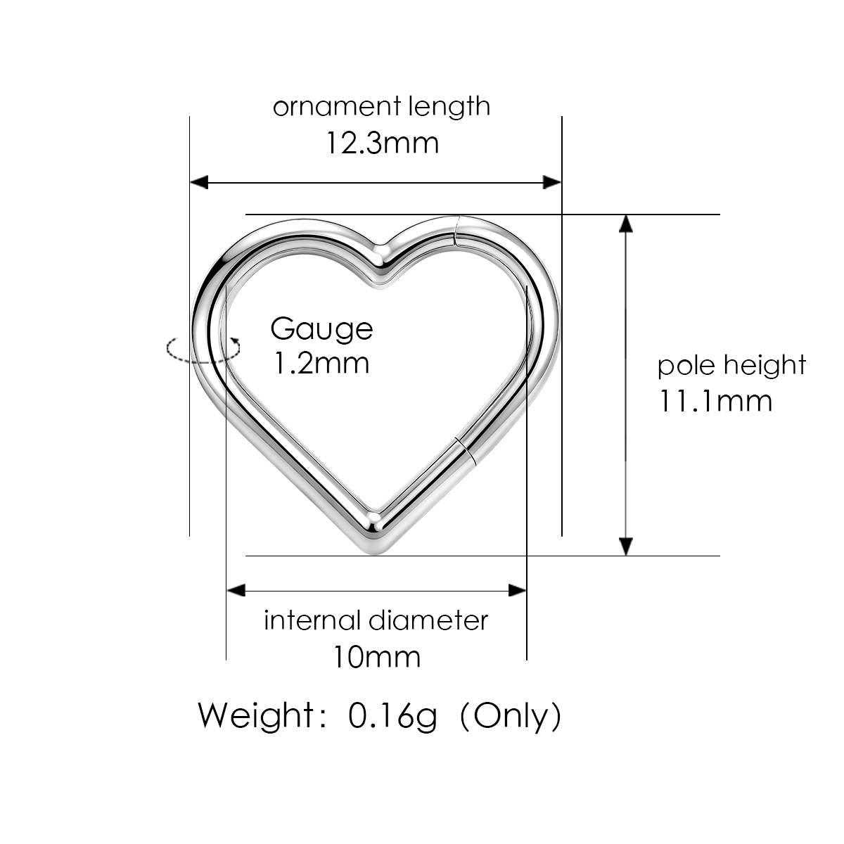 Argent - 1,2* 10 mm