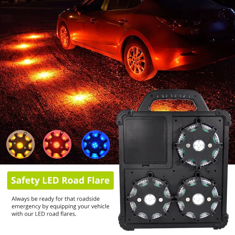 Luz estroboscópica de tráfico para coche, luz de advertencia de color rojo y azul, sincronización secuencial, recargable por USB, la mejor oferta