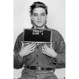 Xu hướng quốc tế có khung cho Elvis Presley Army tranh thủ áp phích tường 34L x 22.4W xu hướng trang trí nhà mục - Product Image 1