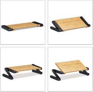 Chiều cao có thể điều chỉnh đa năng tre bàn Riser Ergonomic khay máy tính ráp máy tính xách tay đứng - Product Image 5