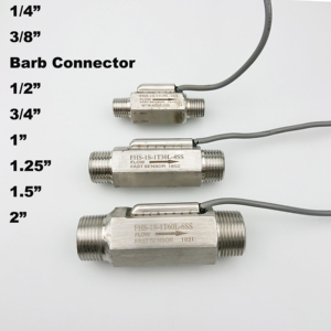 Medidor de flujo de líquido de acero inoxidable con conexión de Lengüeta/Hall medidor de flujo de efecto/sensor de flujo de agua de turbina de salida de pulso con 3 cables - Product Image 3