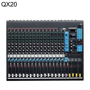 24リバーブエフェクト付きQX20プロフェッショナル20チャンネルオーディオミキサーコンピュータ入力MP3対応オーディオコンソール - Product Image 6