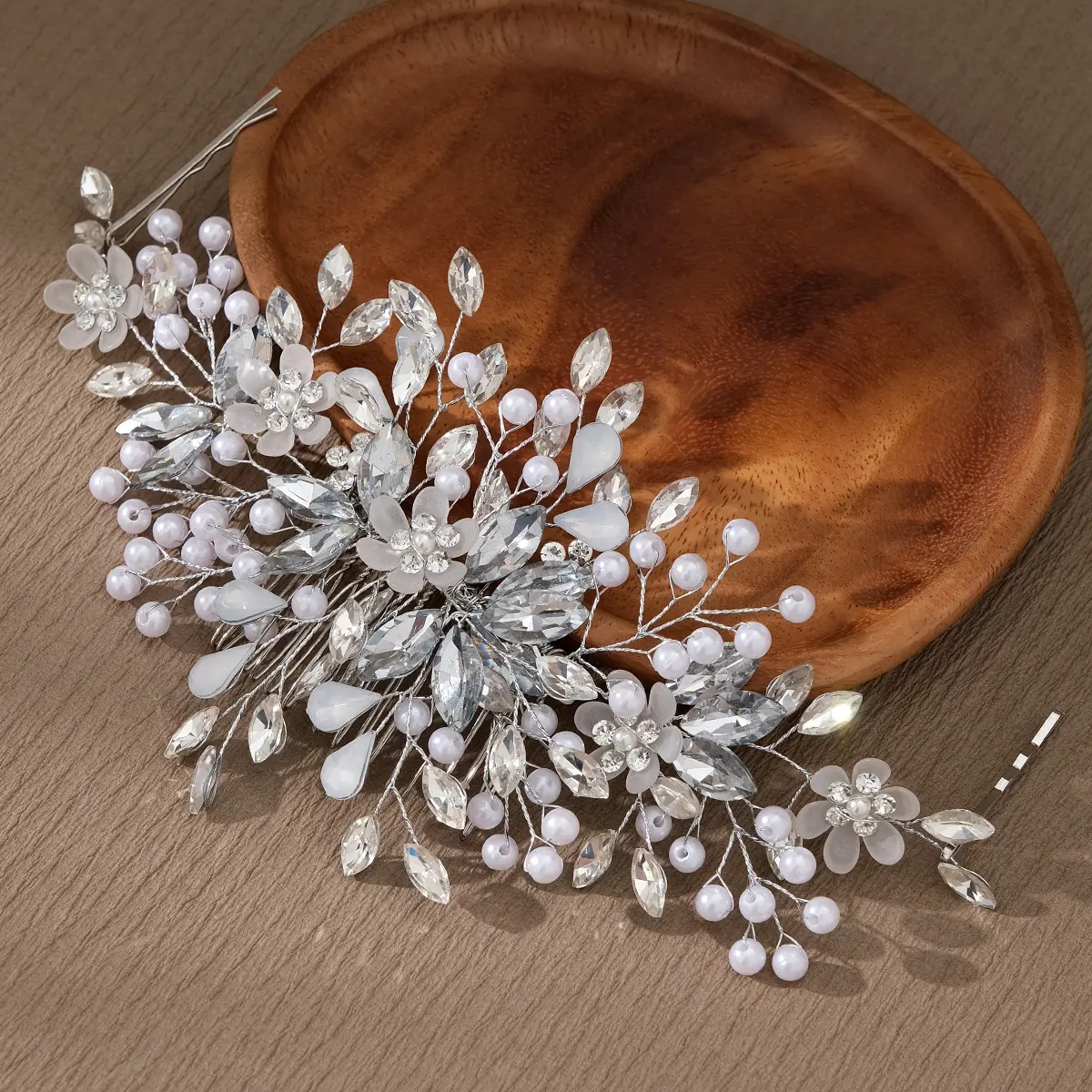 HY huanhuan gelin saç aksesuarları kristal kafa el dokuması çiçek şapkalar düğün elbisesi rhinestone tarak
