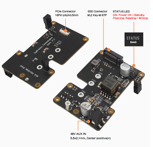 <strong>Raspberry</strong> <strong>Pi</strong> 5 PI5 M.2 NVMe SSD &amp; PoE Expansion Board X1012 Power Over Ethernet PCIe Dual <strong>Function</strong> Support 2280 Form Factor SSD