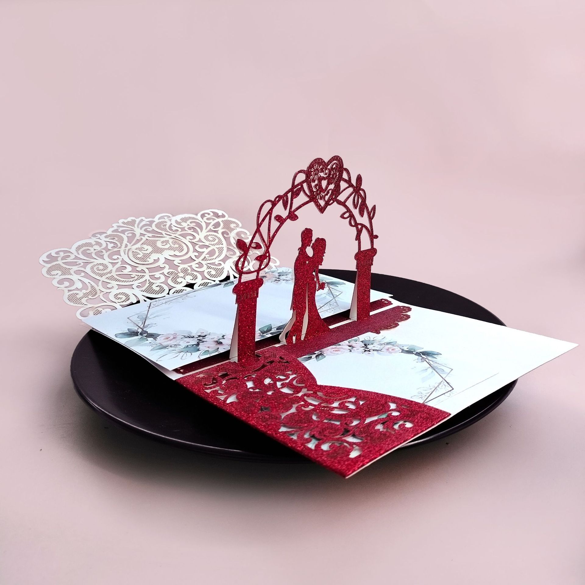 Style 3: Sprinkle pink card + matching inner page
