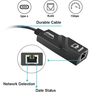 Tip C 3.1 RJ45 ağ kartı 1000Mbps USB C RJ45 Gigabit Ethernet LAN ağı adaptör fiş ve oynamak - Product Image 2