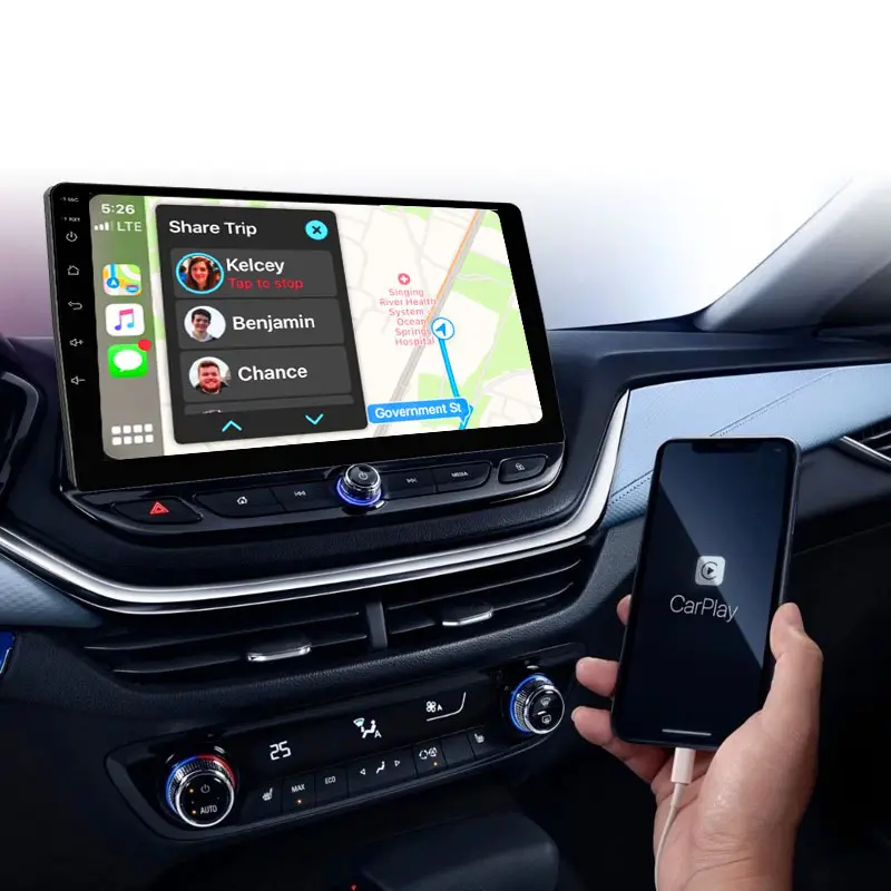 IPS + 2.5D 2GB + 32GB 360 كاميرا السلكية Carplay على الانترنت موضوع 48 الفرقة EQ 10 بوصة شاشة لمس اندرويد مشغل أسطوانات للسيارة لاعب السيارات إلكترونيات