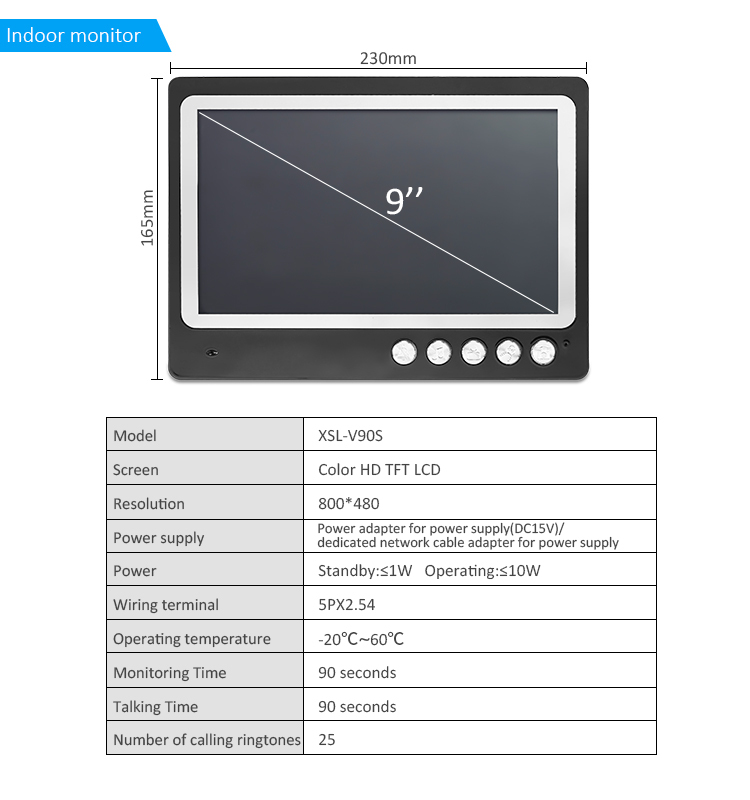 M4-V90S   factory direct good quality smart doorbell with waterproof camera video door phone system intercom doorbell