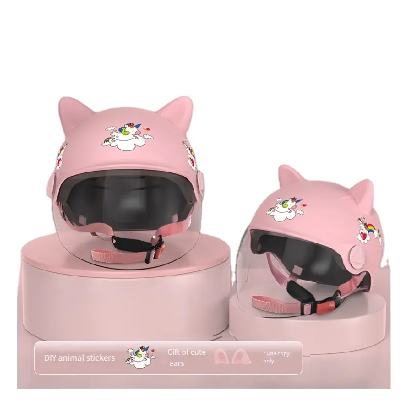 Toutes saisons coton de sécurité enfants casque de moto casque souple enfant casque pour 10 ans enfants rose