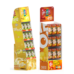 Espositore per pavimenti pieghevoli in carta da esposizione personalizzato Pop da pavimento espositore in cartone negozio di supermercati espositore ondulato - Product Image 5