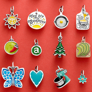 Erstellen Sie Ihre eigenen benutzer definierten SILBER Edelstahl Schmuck Kaffee Weinglas Kuchen <span class=keywords><strong>Charm</strong></span> Anhänger für die Schmuck herstellung