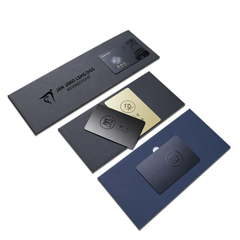 Carta di Design personalizzato in PVC VIP NFC ID porta biglietti da visita con carta di credito custodia sottile busta Pop-up