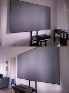 Telon Tela CBSP Cristal PET 120 Polegada 1CM Wall Mounted Borda Estreita Tela de Projeção Quadro Fixo para Home Theater