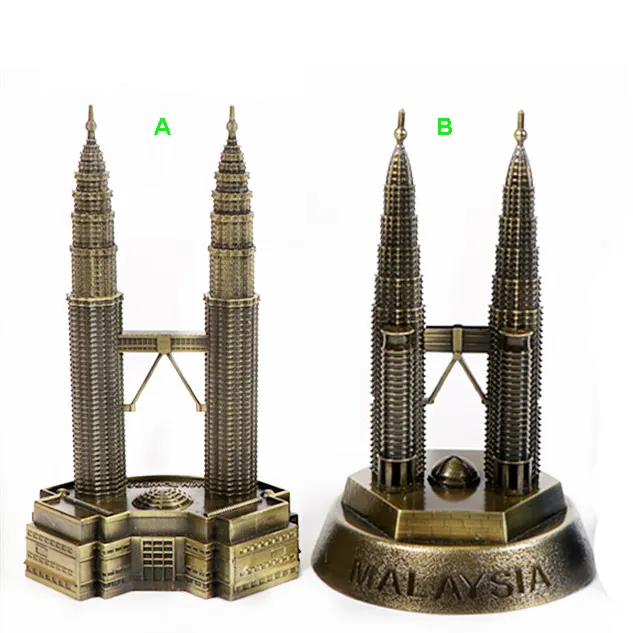 De Metal regalo de promoción de torres gemelas Petronas/alta calidad Malasia estaño escultura