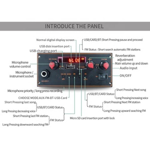 3.7V10WマイクトロリーBluetoothスピーカーMP3プレーヤーモジュールBluetoothパワーアンプボード - Product Image 5