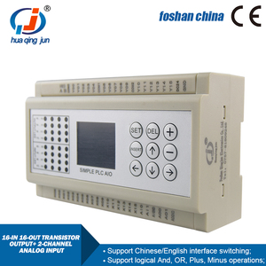 Huaqingjun 16 Ingressi 16 Uscite Transistor di Uscita PLC Più 2-Channel Ingressi Analogici 0-20mA 4-20mA DC24V PLC per il Sensore - Product Image 2